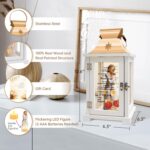 Homazing Mother Daughter Figurine Lantern, featuring a mother and daughter embracing with a flickering LED candle inside.